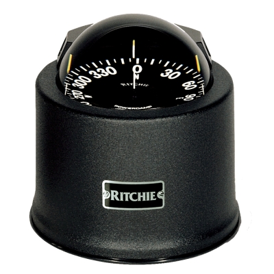 Compás Ritchie SP-5-B GlobeMaster - Montaje en Pedestal - Negro - Carta de 5 Grados 12V
